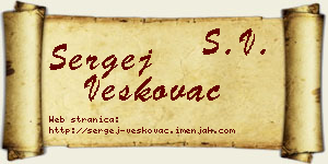Sergej Veškovac vizit kartica